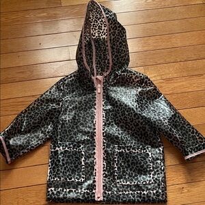 Old Navy Leopard Print Clear Toddler Waterproof Raincoat
